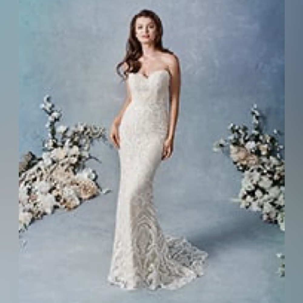 KENNETH WINSTON Style# 1851. Sz.12, Ivory/Champagne